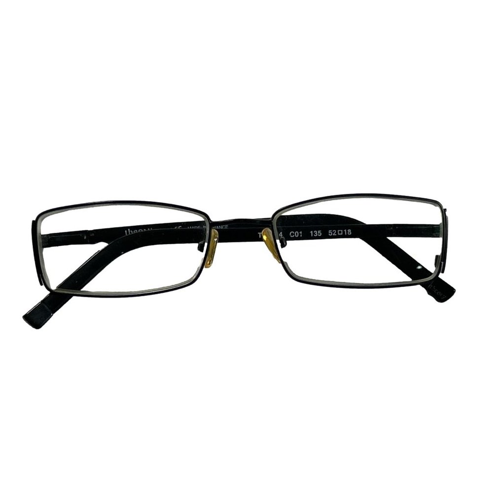 Theory Black Eye Glass Frames ONLY Rectangle Shaped TH1104 Eyeglasses France